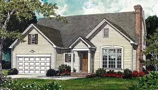 Traditional house plans 106-139 - front exterior, 1,756 sq ft, 3 bed, 2 bath house plans | Monster House Plans