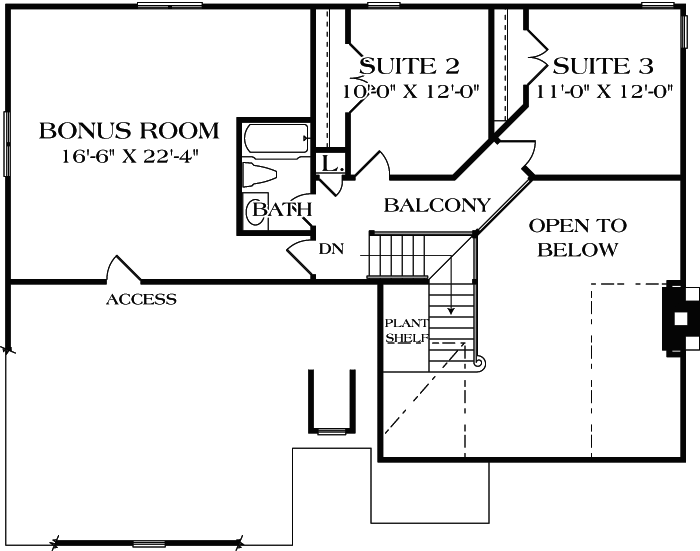 Upper/Second Floor Plan:106-145