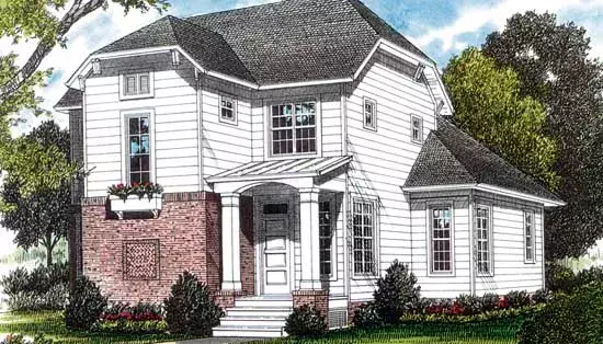 Southern house plans 106-147 - front exterior, 1,898 sq ft, 3 bed, 2 bath house plans | Monster House Plans