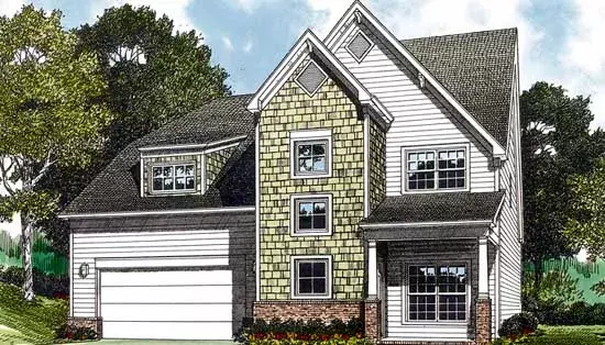 Bungalow house plans 106-149 - front exterior, 1,904 sq ft, 3 bed, 2 bath house plans | Monster House Plans