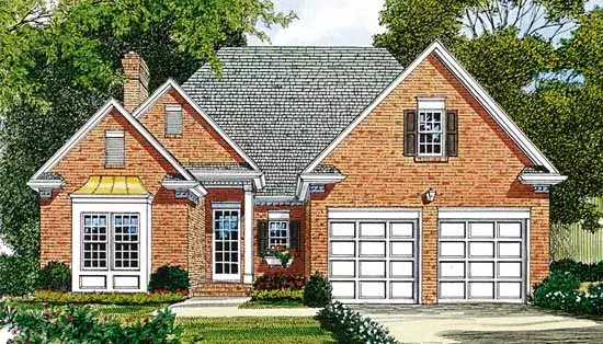 Traditional house plans 106-153 - front exterior, 1,915 sq ft, 3 bed, 2 bath house plans | Monster House Plans