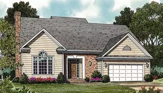 Traditional house plans 106-159 - front exterior, 1,965 sq ft, 3 bed, 2 bath house plans | Monster House Plans