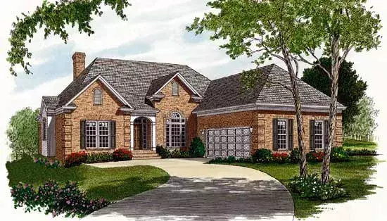 Traditional house plans 106-163 - front exterior, 1,947 sq ft, 3 bed, 2 bath house plans | Monster House Plans