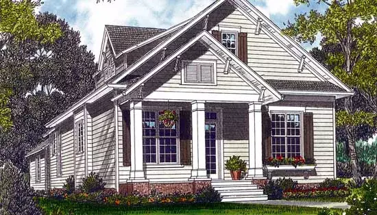 Craftsman house plans 106-174 - front exterior, 2,095 sq ft, 3 bed, 2 bath house plans | Monster House Plans