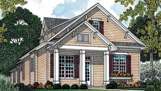 Craftsman house plans 106-175 - front exterior, 2,453 sq ft, 3 bed, 2 bath house plans | Monster House Plans