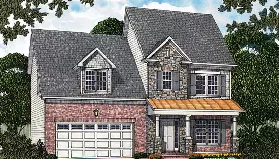 Southern Colonial house plans 106-182 - front exterior, 2,139 sq ft, 4 bed, 2 bath house plans | Monster House Plans