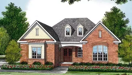 Traditional house plans 106-192 - front exterior, 2,243 sq ft, 3 bed, 2 bath house plans | Monster House Plans