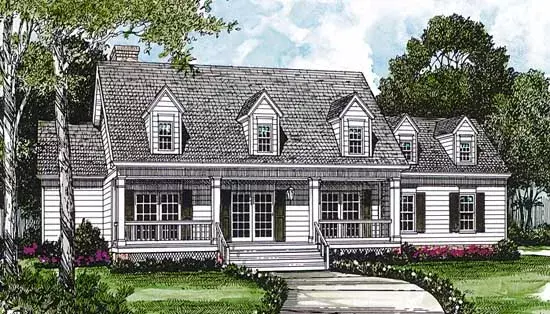Country house plans 106-207 - front exterior, 2,375 sq ft, 3 bed, 2 bath house plans | Monster House Plans