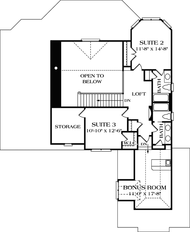 Upper/Second Floor Plan:106-215