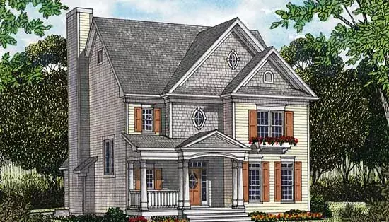 Southern house plans 106-223 - front exterior, 2,461 sq ft, 3 bed, 2 bath house plans | Monster House Plans