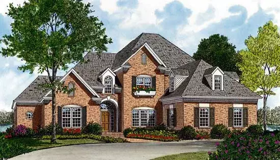 Traditional house plans 106-225 - front exterior, 4,340 sq ft, 4 bed, 2 bath house plans | Monster House Plans
