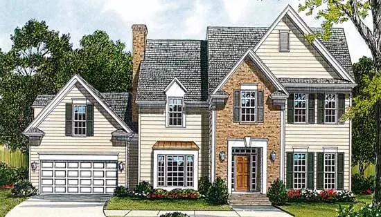 Southern Colonial house plans 106-226 - front exterior, 2,475 sq ft, 4 bed, 2 bath house plans | Monster House Plans