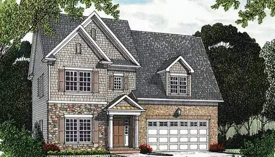 Southern house plans 106-227 - front exterior, 2,477 sq ft, 4 bed, 3 bath house plans | Monster House Plans