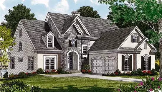 Southern house plans 106-234 - front exterior, 2,483 sq ft, 3 bed, 2 bath house plans | Monster House Plans
