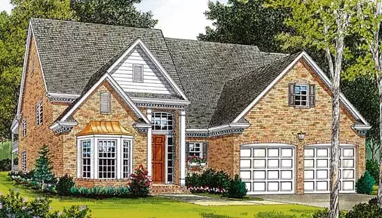 Traditional house plans 106-243 - front exterior, 2,552 sq ft, 3 bed, 2 bath house plans | Monster House Plans