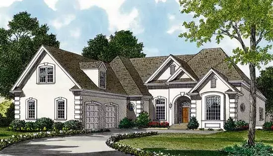 Traditional house plans 106-246 - front exterior, 2,585 sq ft, 3 bed, 2 bath house plans | Monster House Plans