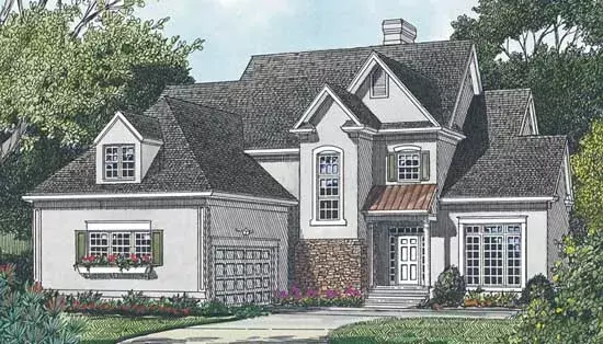Traditional house plans 106-248 - front exterior, 2,600 sq ft, 3 bed, 2 bath house plans | Monster House Plans