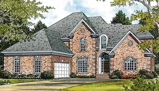 Traditional house plans 106-256 - front exterior, 2,659 sq ft, 3 bed, 2 bath house plans | Monster House Plans