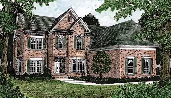 Traditional house plans 106-257 - front exterior, 2,960 sq ft, 5 bed, 3 bath house plans | Monster House Plans