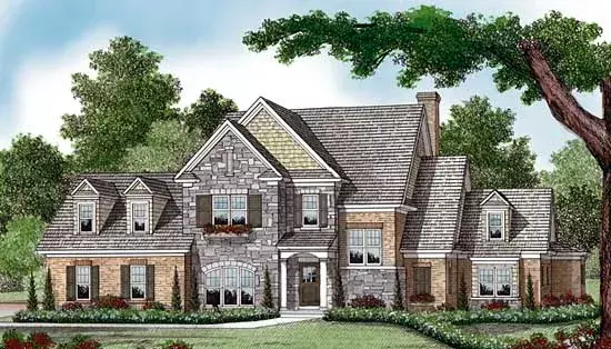 Country house plans 106-261 - front exterior, 2,672 sq ft, 3 bed, 3 bath house plans | Monster House Plans