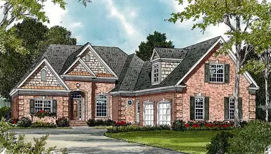 Traditional house plans 106-264 - front exterior, 2,681 sq ft, 3 bed, 2 bath house plans | Monster House Plans