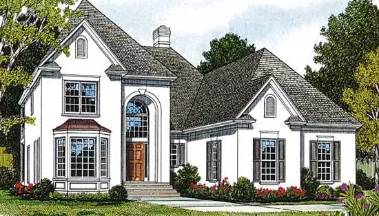 Traditional house plans 106-268 - front exterior, 2,734 sq ft, 3 bed, 2 bath house plans | Monster House Plans