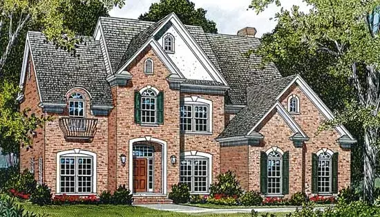 Traditional house plans 106-270 - front exterior, 2,741 sq ft, 4 bed, 2 bath house plans | Monster House Plans
