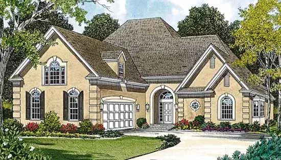 Traditional house plans 106-276 - front exterior, 2,762 sq ft, 3 bed, 2 bath house plans | Monster House Plans