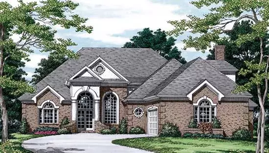 Traditional house plans 106-282 - front exterior, 2,774 sq ft, 3 bed, 3 bath house plans | Monster House Plans