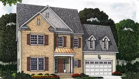 Southern Colonial house plans 106-287 - front exterior, 2,799 sq ft, 5 bed, 3 bath house plans | Monster House Plans