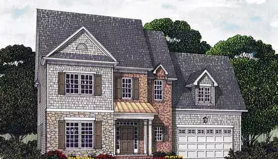 Southern Colonial house plans 106-292 - front exterior, 4,418 sq ft, 5 bed, 3 bath house plans | Monster House Plans