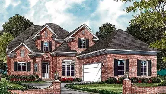Traditional house plans 106-293 - front exterior, 2,804 sq ft, 4 bed, 3 bath house plans | Monster House Plans