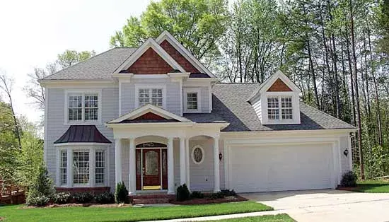 Colonial house plans 106-295 - front exterior, 2,808 sq ft, 3 bed, 2 bath house plans | Monster House Plans