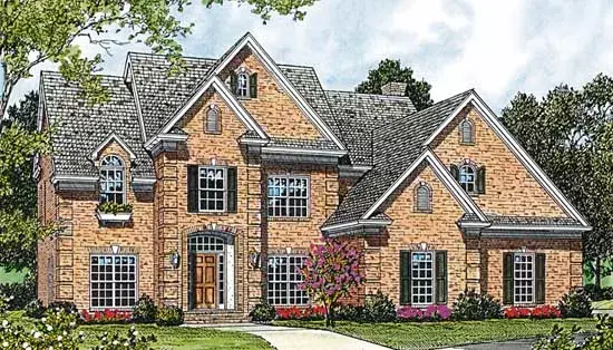 Traditional house plans 106-296 - front exterior, 2,821 sq ft, 4 bed, 3 bath house plans | Monster House Plans