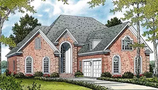 Traditional house plans 106-302 - front exterior, 2,856 sq ft, 3 bed, 2 bath house plans | Monster House Plans