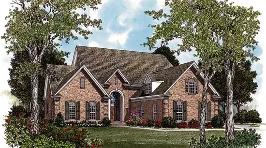 Traditional house plans 106-304 - front exterior, 2,580 sq ft, 3 bed, 2 bath house plans | Monster House Plans