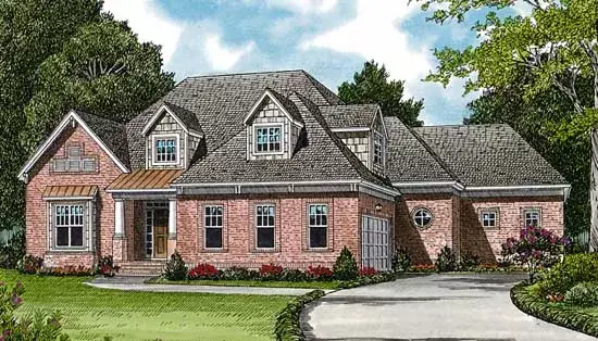 Cottage house plans 106-306 - front exterior, 2,886 sq ft, 4 bed, 3 bath house plans | Monster House Plans