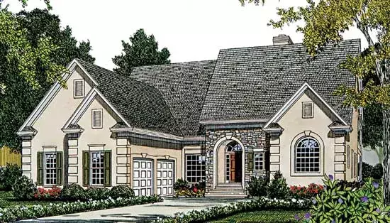 Traditional house plans 106-312 - front exterior, 2,927 sq ft, 4 bed, 2 bath house plans | Monster House Plans