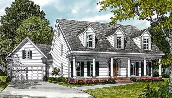 Southern house plans 106-313 - front exterior, 2,932 sq ft, 3 bed, 3 bath house plans | Monster House Plans