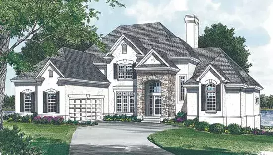 Traditional house plans 106-314 - front exterior, 3,921 sq ft, 4 bed, 4 bath house plans | Monster House Plans