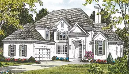 Traditional house plans 106-316 - front exterior, 2,977 sq ft, 3 bed, 2 bath house plans | Monster House Plans