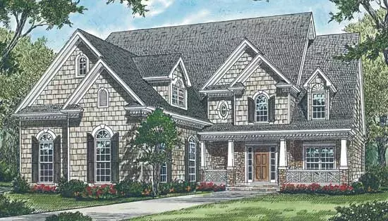 Craftsman house plans 106-319 - front exterior, 2,956 sq ft, 4 bed, 3 bath house plans | Monster House Plans
