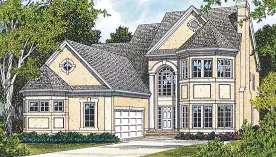 Traditional house plans 106-320 - front exterior, 2,959 sq ft, 3 bed, 2 bath house plans | Monster House Plans
