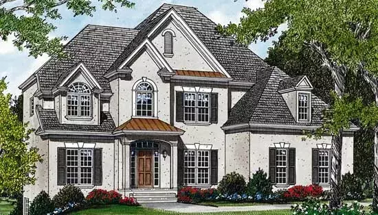 Traditional house plans 106-325 - front exterior, 3,678 sq ft, 4 bed, 3 bath house plans | Monster House Plans