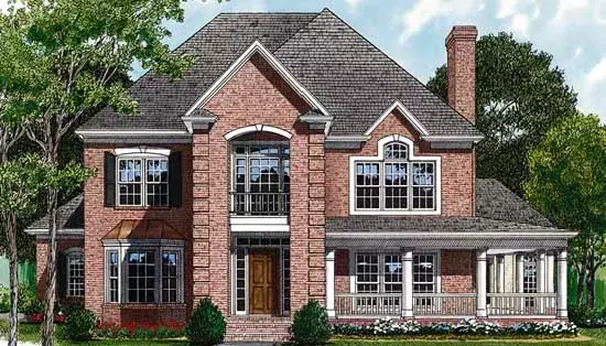 Southern house plans 106-330 - front exterior, 3,014 sq ft, 4 bed, 3 bath house plans | Monster House Plans