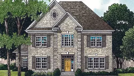 Southern Colonial house plans 106-332 - front exterior, 4,027 sq ft, 4 bed, 4 bath house plans | Monster House Plans