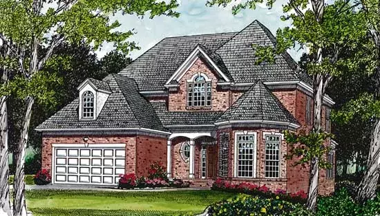 Traditional house plans 106-335 - front exterior, 3,042 sq ft, 4 bed, 3 bath house plans | Monster House Plans