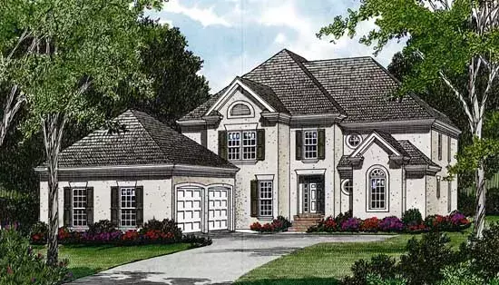 Traditional house plans 106-338 - front exterior, 3,052 sq ft, 3 bed, 2 bath house plans | Monster House Plans