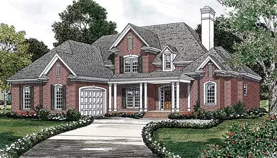 Southern house plans 106-344 - front exterior, 3,058 sq ft, 4 bed, 3 bath house plans | Monster House Plans