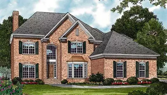 Traditional house plans 106-348 - front exterior, 3,073 sq ft, 4 bed, 3 bath house plans | Monster House Plans